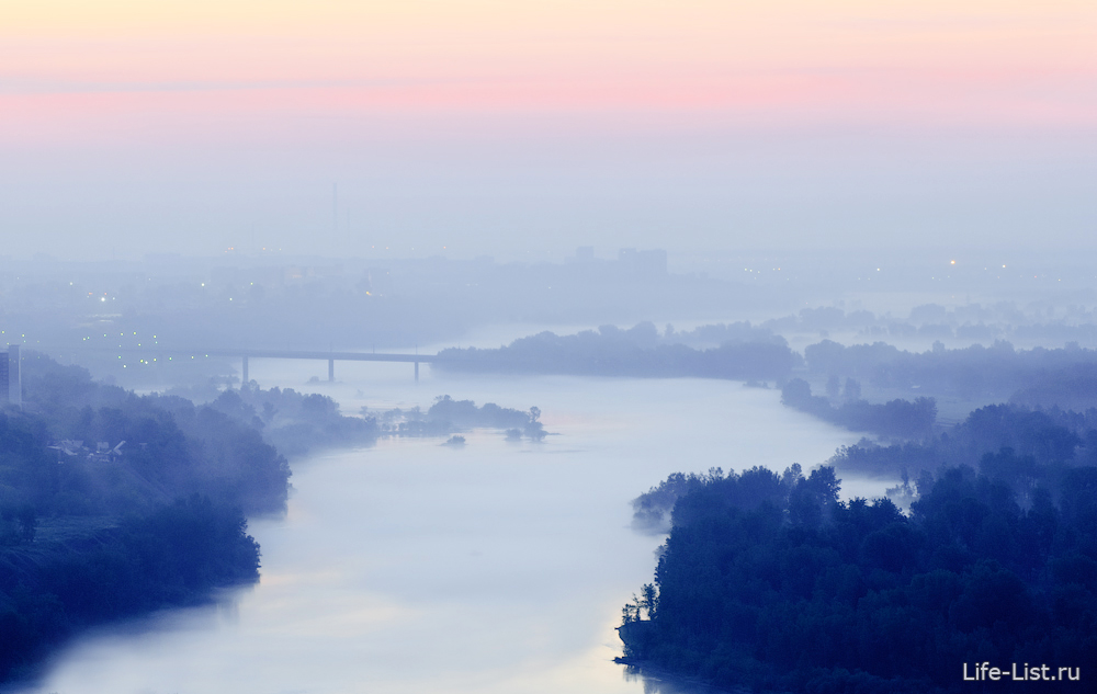 утренняя дымка над Енисеем фото Виталий Караван