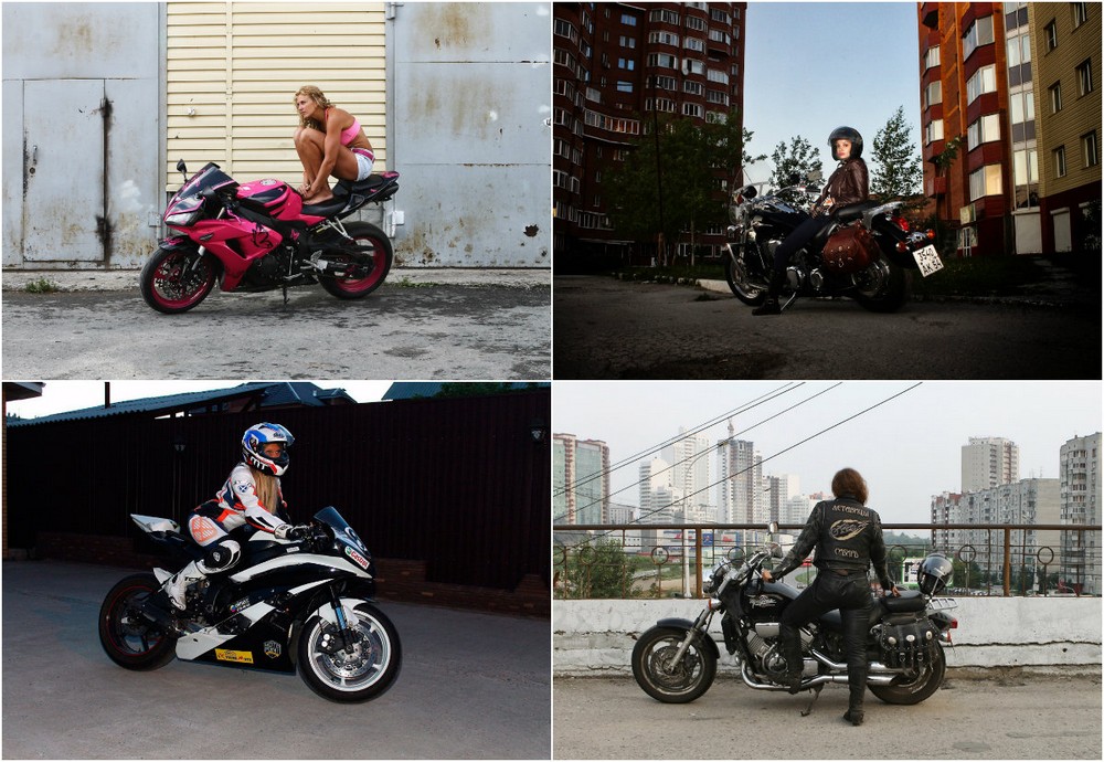 Участницы мотоклубов на снимках Юлии Алтуховой